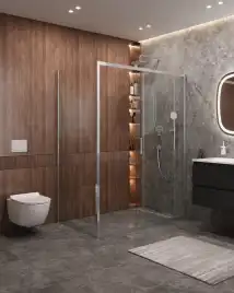 Душевой уголок CEZARES MOLVENO-AH-11-150/90-C-Cr-IV стекло Прозрачное, профиль Хром