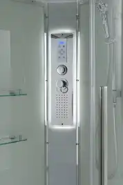 Душевая кабина AvaCan EM5090LEDT 90x90 см, высокий поддон, с крышей