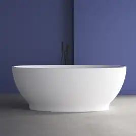 Акриловая ванна Abber 165х80 AB9207, отдельностоящая, Белая глянцевая