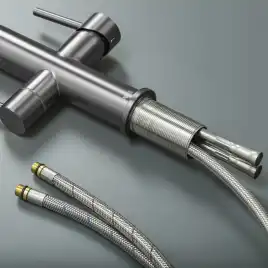 Смеситель для кухни с гибким изливом AVS PureRiver оружейная сталь, 811-170-GM