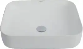 Раковина накладная Aquanet SOUL-1 50х40х13,5 прямоугольная, Белая глянцевая