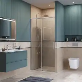 Душевая дверь BelBagno SOFT_CLOSE-1-BF-1-110-C-Cr стекло прозрачное, профиль Хром