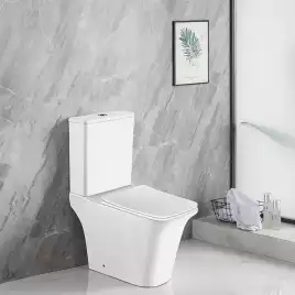 Унитаз-компакт Azario AVERO AZ-3121 напольный, безободковый, с бачком и сидением микролифт, цвет белый