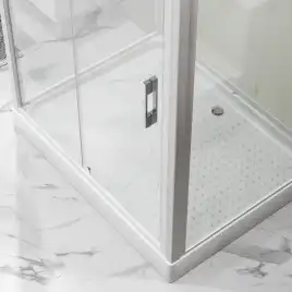 Душевая кабина Niagara Standart 100х80 ST100/80/15Q/BK низкий поддон, белый профиль, без крыши