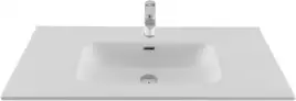 Раковина Aquanet Flat 100 330426 прямоугольная, Белая матовая