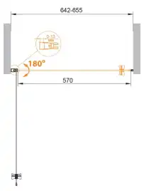 Душевая дверь CEZARES ECO-O-B-1-65-C-Cr стекло Прозрачное, профиль Хром