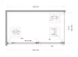 Душевой уголок BelBagno SOFT_CLOSE-1-AH-1-160/90-C-Cr стекло прозрачное, профиль Хром