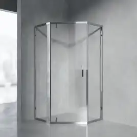 Душевой уголок AVS Трапеция Слим 100x100 профиль хром, стекло прозрачное, 803-0001-195-1010-CR-T