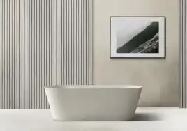 Ванна  Abber Stein 165х70 AS9622 из искусственного камня, Белая матовая