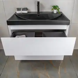 Тумба с раковиной AVS Гармония 80 белая, N821-07-800WG-02-810BM