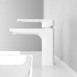 Смеситель для раковины IDDIS Slide SLIWT00i01  цвет, Матовый белый