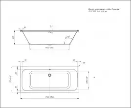 Акриловая ванна Aquatek Eco Friendly Мия 180x80 MIY180-0000012 с центральным сливом