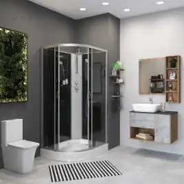 Душевая кабина Niagara Classic 120х80х210 NG-3512-14RBKT низкий поддон, без гидромассажа, 35121433RBKT