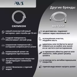 Гигиенический душ со смесителем AVS Cube 811-231-MB, черный матовый