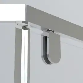 Душевой уголок Vincea Stresa 90х90 VSP-1S900CLB, дверь распашная, профиль черный, стекло прозрачное