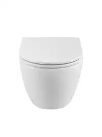 Унитаз подвесной BelBagno COMPATTO BB003CH-TOR/SC безободковый с сиденьем и смывом TORNADO