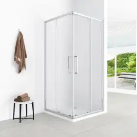 Душевой уголок Loranto 120х80 CS-AB01C-128, профиль хром, стекло Прозрачное