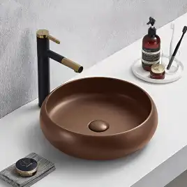 Раковина AVS Мерида 42x42 темно-коричневая матовая