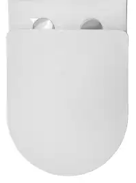 Унитаз-компакт Azario Ambra AZ-848 напольный, безободковый, в комплекте с бачком и сиденьем микролифт, Белый глянцевый