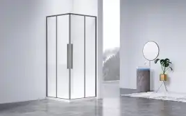 Душевой уголок Vincea Slim-N 100х80 VSS-4SN8010CLGM, дверь раздвижная, профиль хром, стекло прозрачное