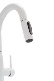 Смеситель для кухни AVS PureRiver 811-171-MW с выдвижным изливом, белый матовый