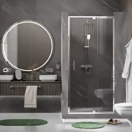 Душевая дверь WasserKRAFT Berkel 48P 90 см, 48P04, профиль Хром, стекло Прозрачное