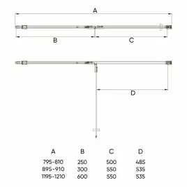 Душевая дверь Veconi Vianno VN-73 80 см, VN73-80-01-C4, профиль Хром, стекло Прозрачное