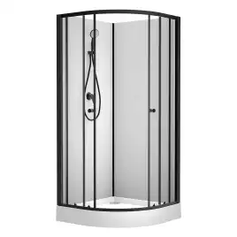 Душевая кабина Loranto NEO 100х100 CS-21800-100, низкий поддон, цвет профиля черный