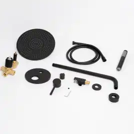 Встраиваемая душевая система AVS SLIMMER 811-121-MB, черный матовый