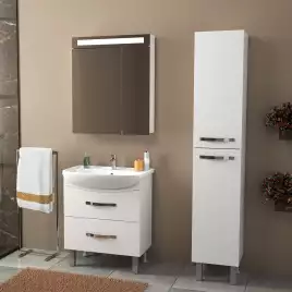 Шкаф зеркальный Dreja Uni 70 99.9002 белый