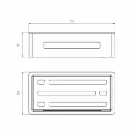 Полка AVS Kori, 25 см, оружейная сталь