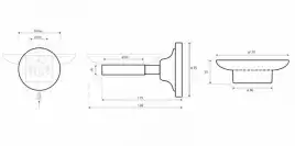 Мыльница стеклянная 11 см BEMETA RETRO хром 144308022