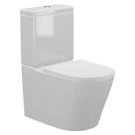 Унитаз-компакт AVS Кристалл 813-0002-GW безободковый, белый