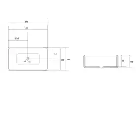Раковина накладная ABBER RECHTECK 51х34,5х11 AC2207Regen, прямоугольная, хамелеон