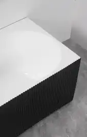 Акриловая ванна Azario LAGO BLANCO BLACK 170х75 AZ-6724-1CRB 17075, асимметричная, правая