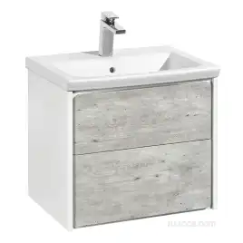 Тумбы под раковину Roca Ronda 60 ZRU9303002 подвесная, цвет, Белый матовый / Бетон