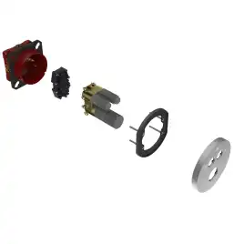 Смеситель для душа Vincea VSCV-322T-MGM встраиваемый  двухфункциональный, термостатический, вороненая сталь