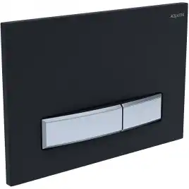Панель смыва Aquatek Slim Черный матовый (клавиша прямоугольная, хром) НОВИНКА