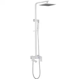 Душевая стойка ABBER Daheim AF8216WL с изливом, белая матовая