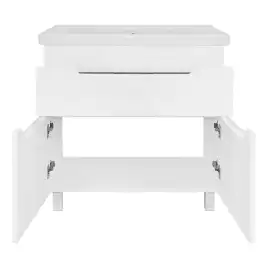 Тумба с раковиной Azario KANTRI 80/1Н CS00097256, напольная+двери с раковиной Фостер 80, белая