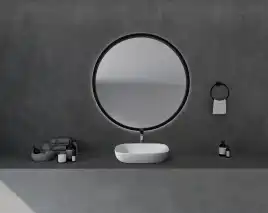 Раковина накладная ABBER STEIN 60х40х13 AS2620, прямоугольная, белая матовая