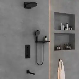 Душевая система  Vincea  VSFW-433TI2RMB VSFW-433TI2RMB встраиваемая, черный матовый