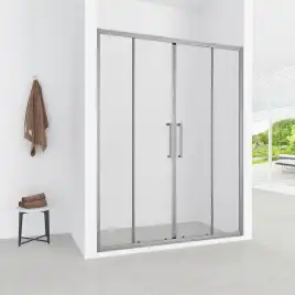 Душевая дверь Loranto 150 CS-AB04GG-150, профиль серый матовый, стекло Прозрачное