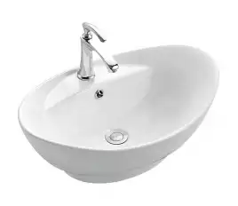Раковина накладная CeramaLux 595х390х210 9018, цвет Белый