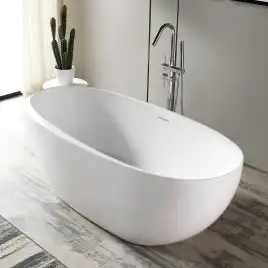 Акриловая ванна Abber 170х80 AB9285, отдельностоящая, Белая глянцевая