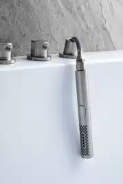 Смеситель на борт ванны Allen Brau Priority 5.31007-BN, однорычажный, с внутренней частью, Никель брашированный