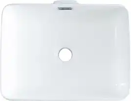 Раковина накладная Aquanet PERFECT-1 40,5х31,5х14 прямоугольная, Белая глянцевая