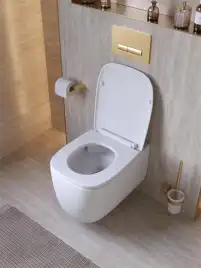 Подвесной унитаз CEZARES COMFORT CZR-380-TH-TOR/SC, со смывом TORNADO, с сиденьем микролифт