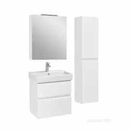 Зеркальный шкаф Roca Oleta 60 A857645501 с подсветкой, Белый матовый