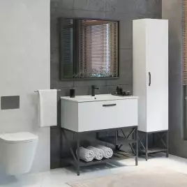 Тумба с умывальником Comforty Бредфорд 90 Белый, 00-00009955